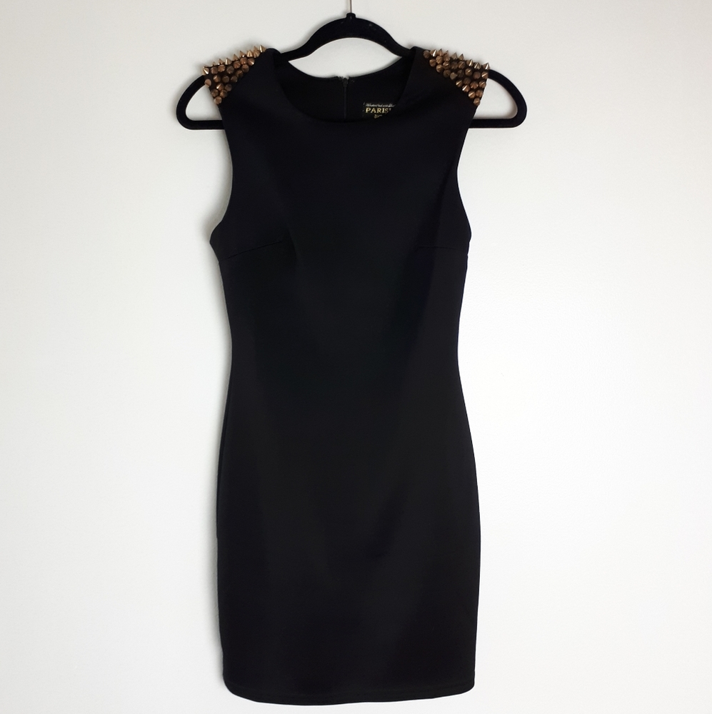 Spiked Shoulder Dress